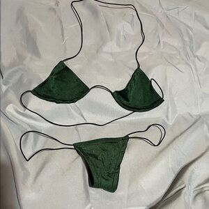 Dark Green Bikini Set